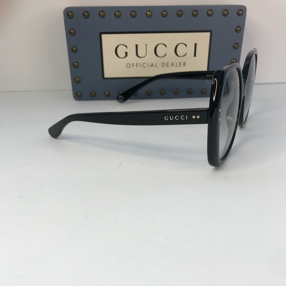 💯 - New Authentic Gucci Sunglasses GG0472S 001 Black Light Grey Gradient - Picture 7 of 13